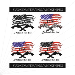 2nd amendment svg second amendment usa sticker png printable files for cnc printers