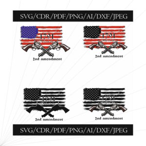 2nd amendment svg printable png vector stickers tatoo