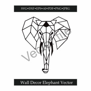 Elephant Wall Decor SVG files4cnc.com file outline eps cdr ai silhouette files for cnc