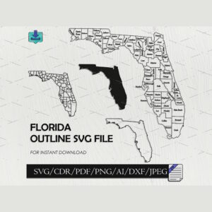 Florida map svg with counties 1