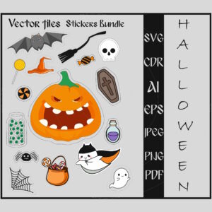 Halloween bundle svg files vector stickers