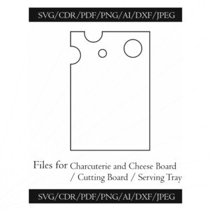 Rectangular Cheese board svg vector
