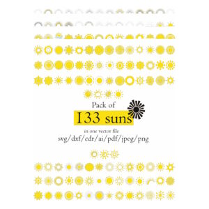 sun svg bundle vector files clipart sun sunset sunrise silhouette