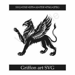 Griffin svg vector file outline silhouette for laser cnc files4cnc